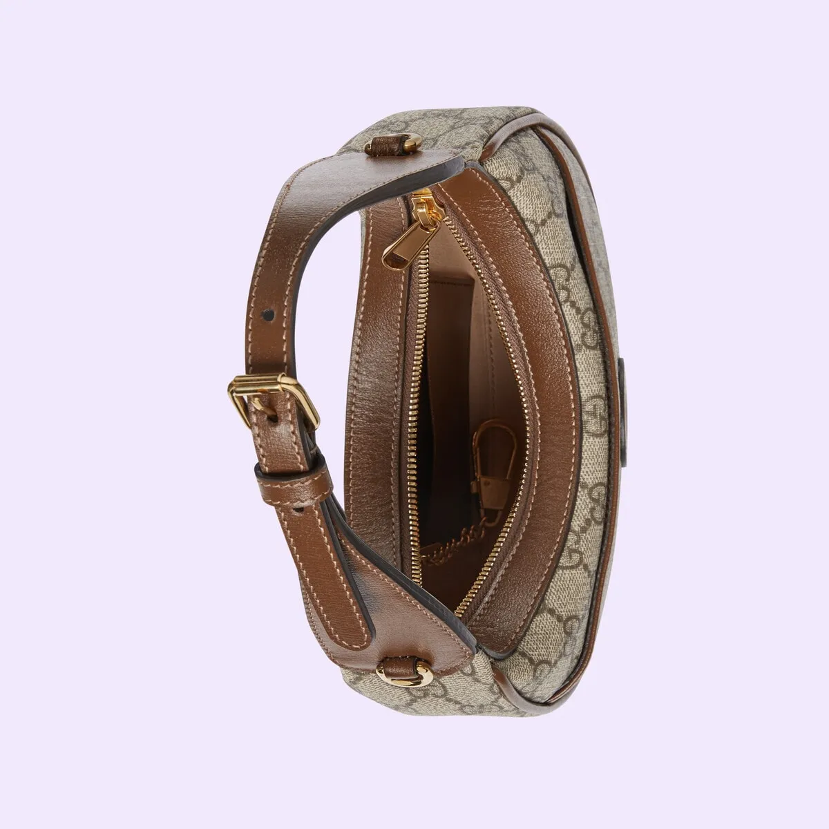 Half-moon-shaped mini bag with Interlocking