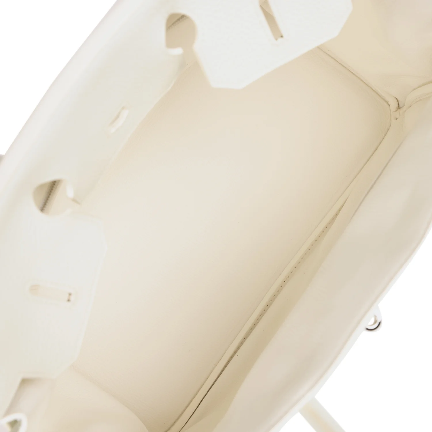 Pre-owned Hermes Birkin 35 White Togo Palladium Hardware