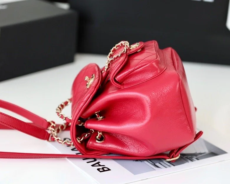 Chanel Backpack Red For Women 7 in/18cm