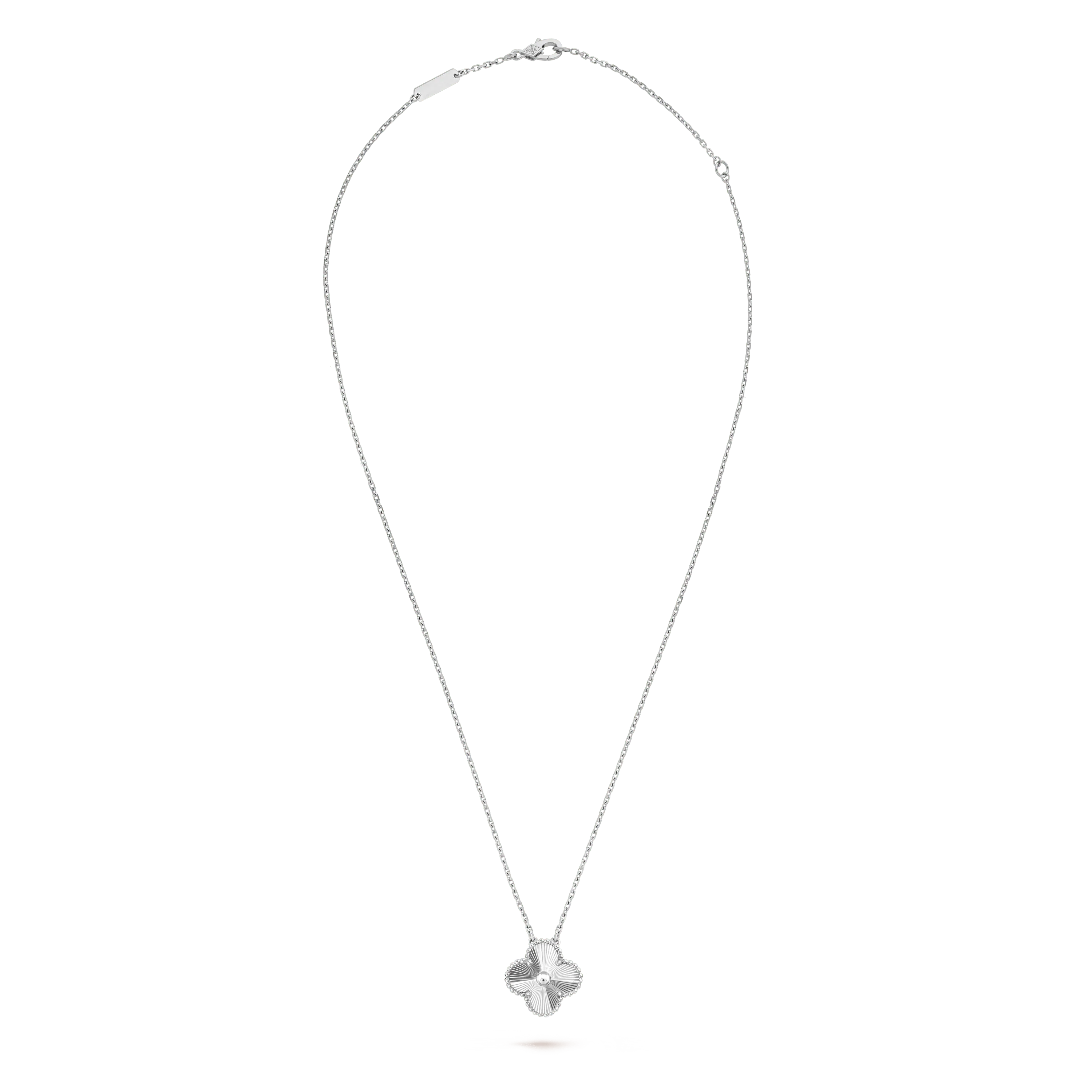 Van Cleef&Arpels VintageAlhambra pendant The pendant is attached to the necklace’s chain white gold