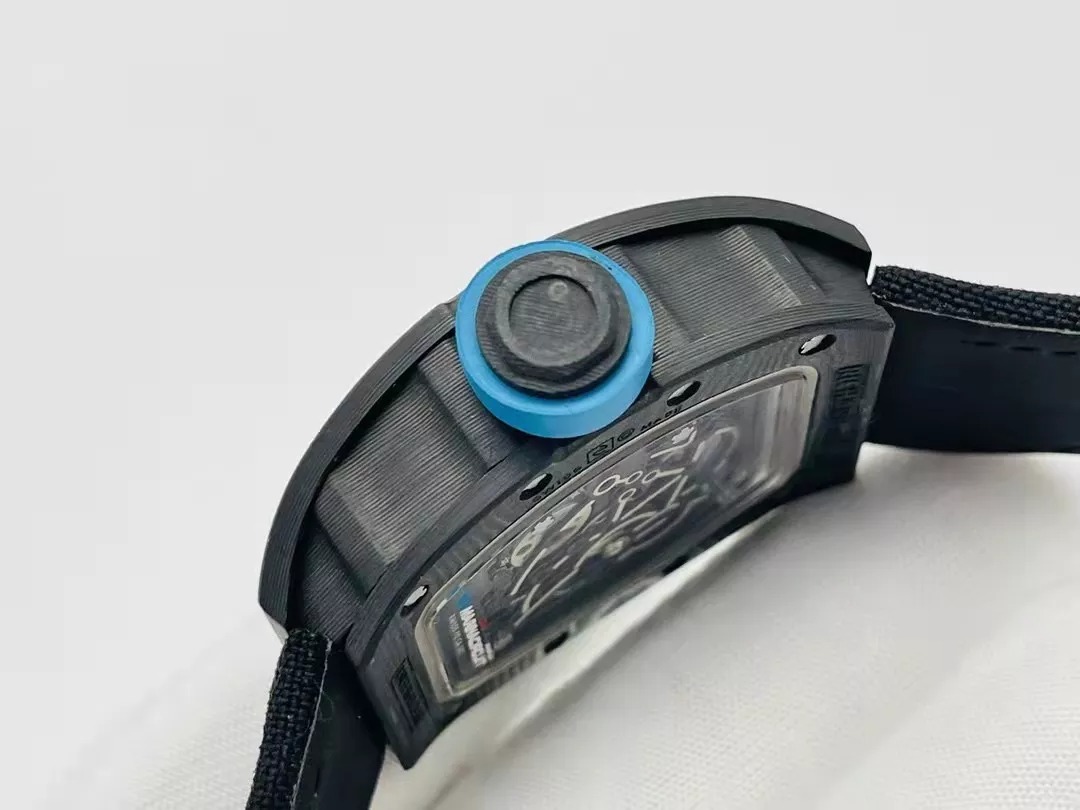 RM055 Skeleton Blue Dial Black Bezel Black Canvas Strap RMS RMUL2