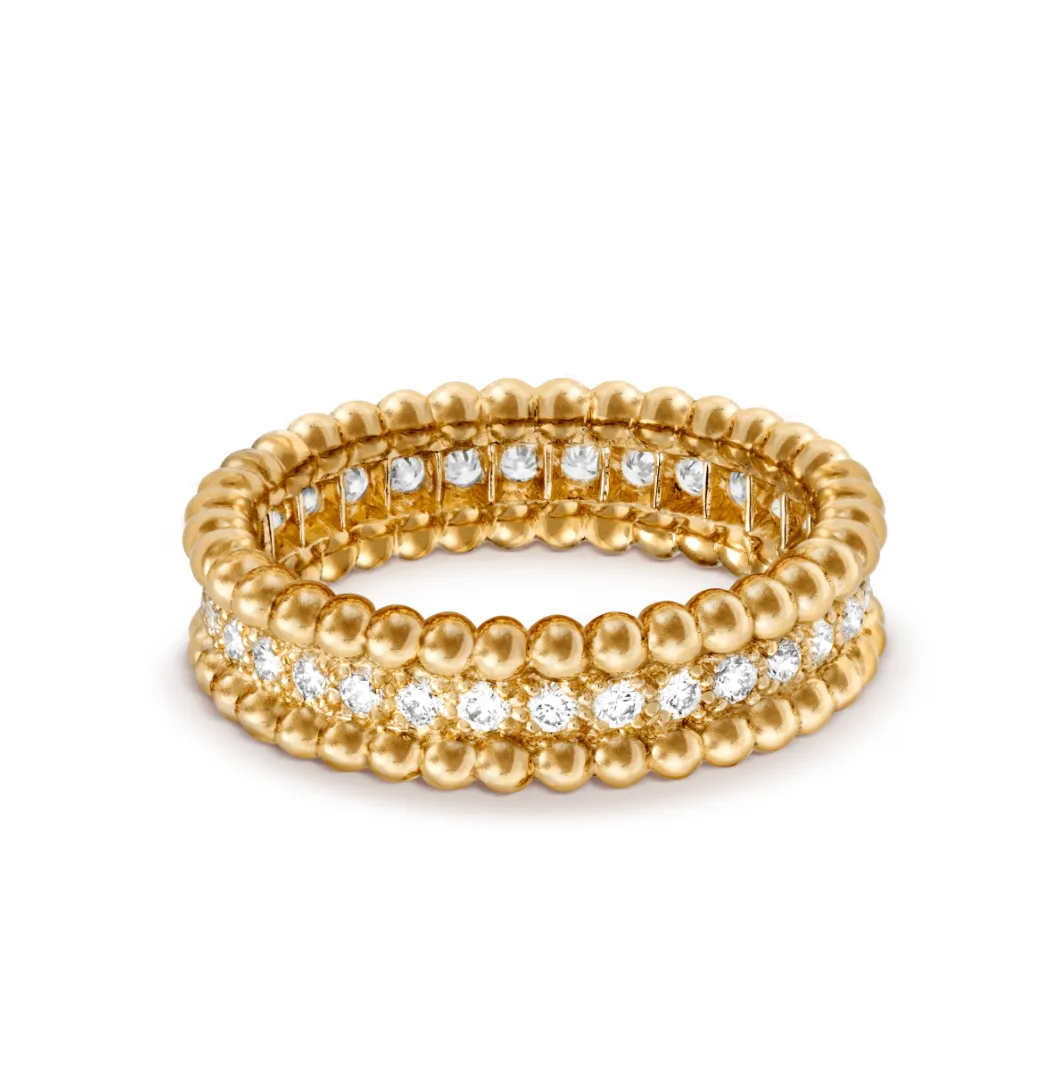 Perlée diamonds ring