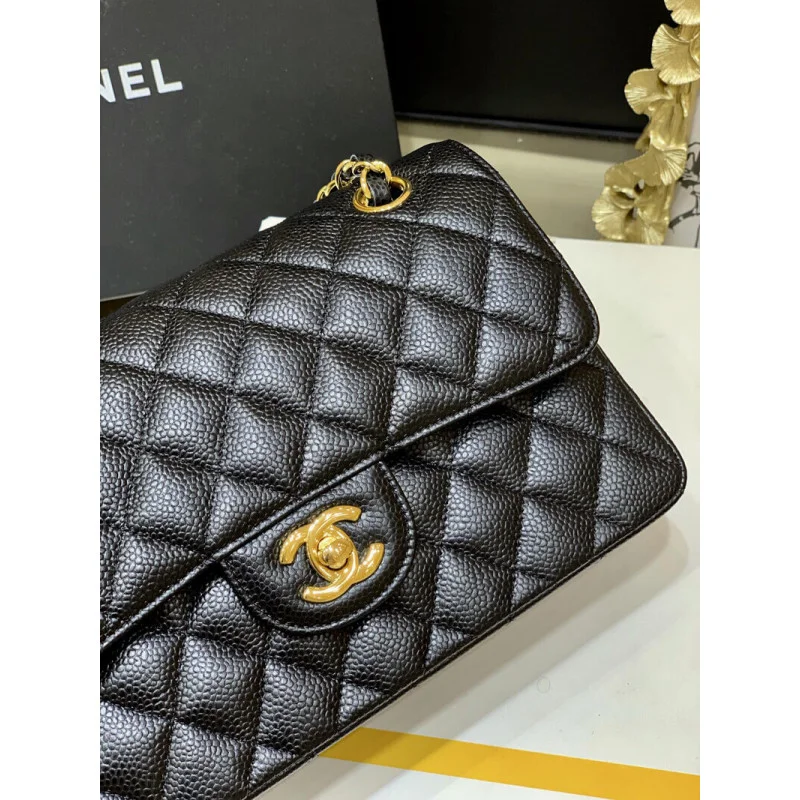 Chanel Small Class-Double Flap Bag A01113 Caviar Calfskin