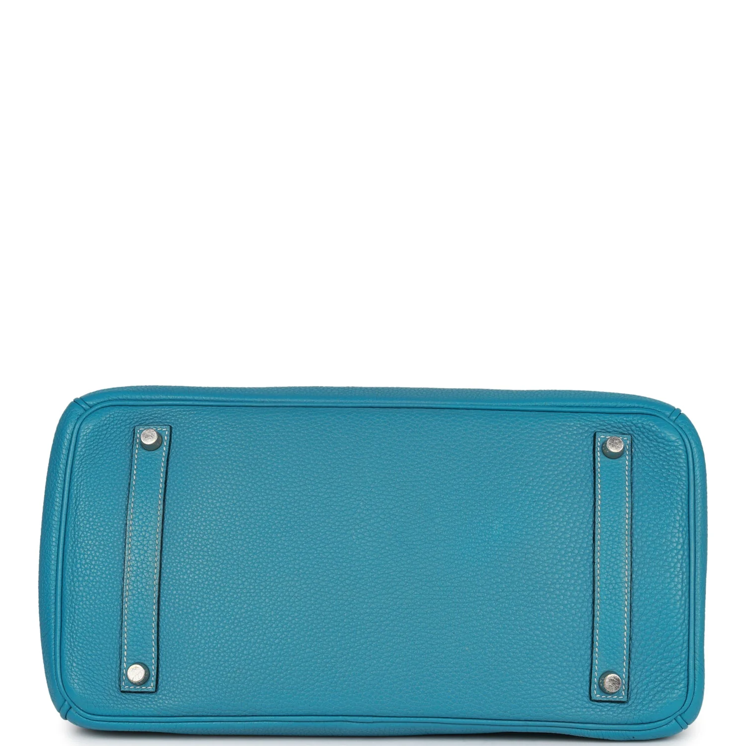 Pre-owned Hermes Birkin 35 Bleu Jean Togo Palladium Hardware