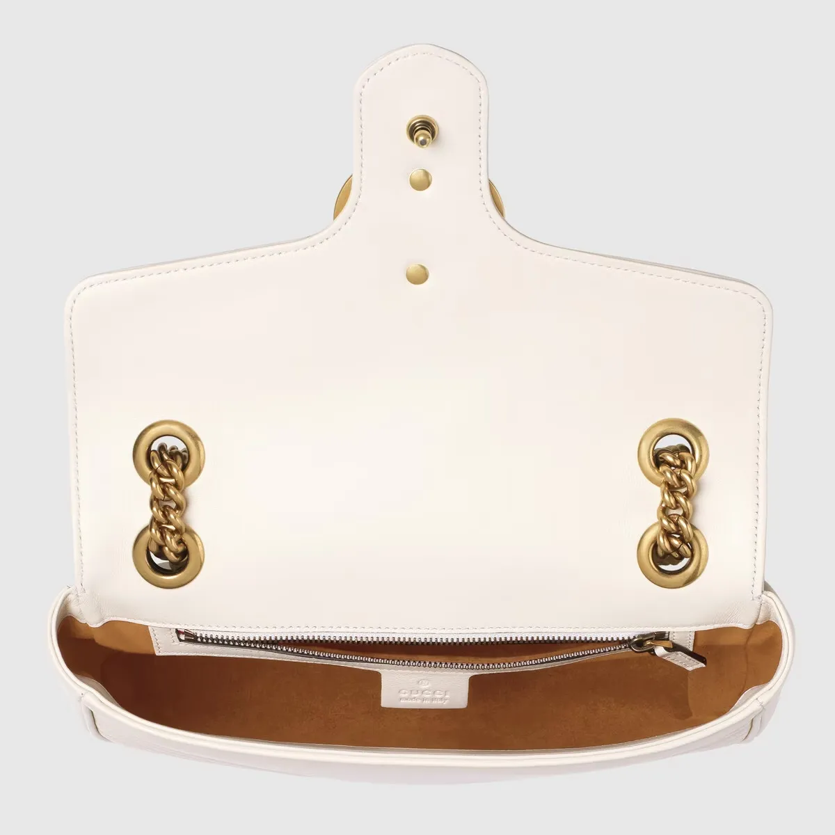 G Marmont Small White Matelass Shoulder Bag