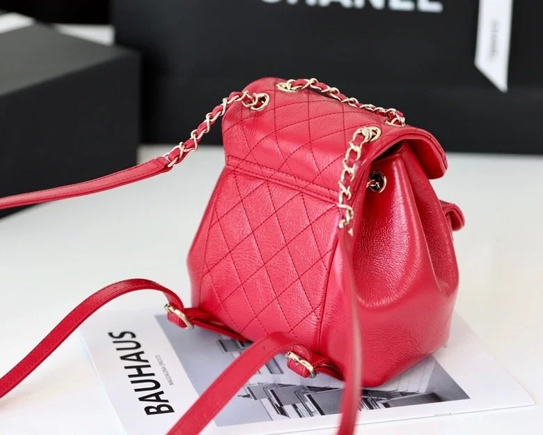 Chanel Backpack Red For Women 7 in/18cm
