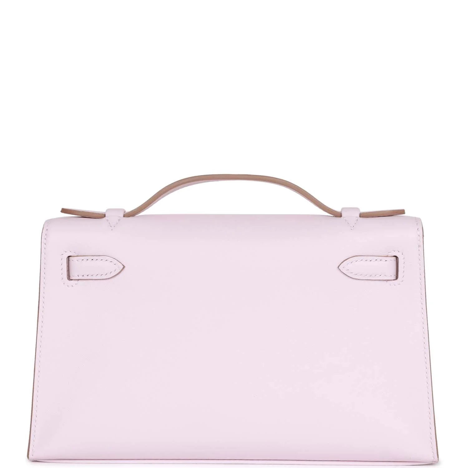 Hermes Kelly Pochette Mauve Pale Swift Palladium Hardware
