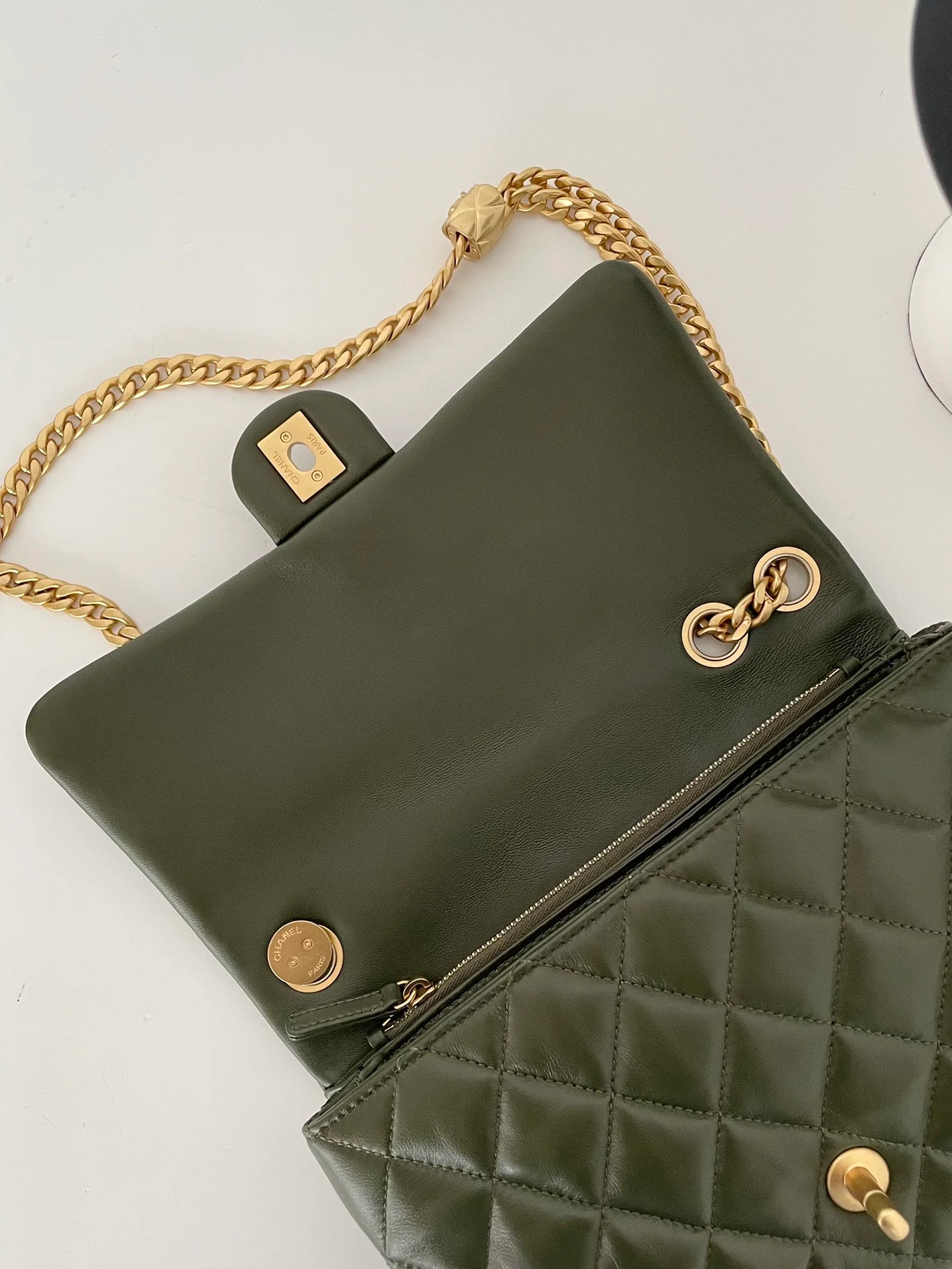 Chanel Small Flap Bag Green For Women, Women’s Bags 8.7in/22cm