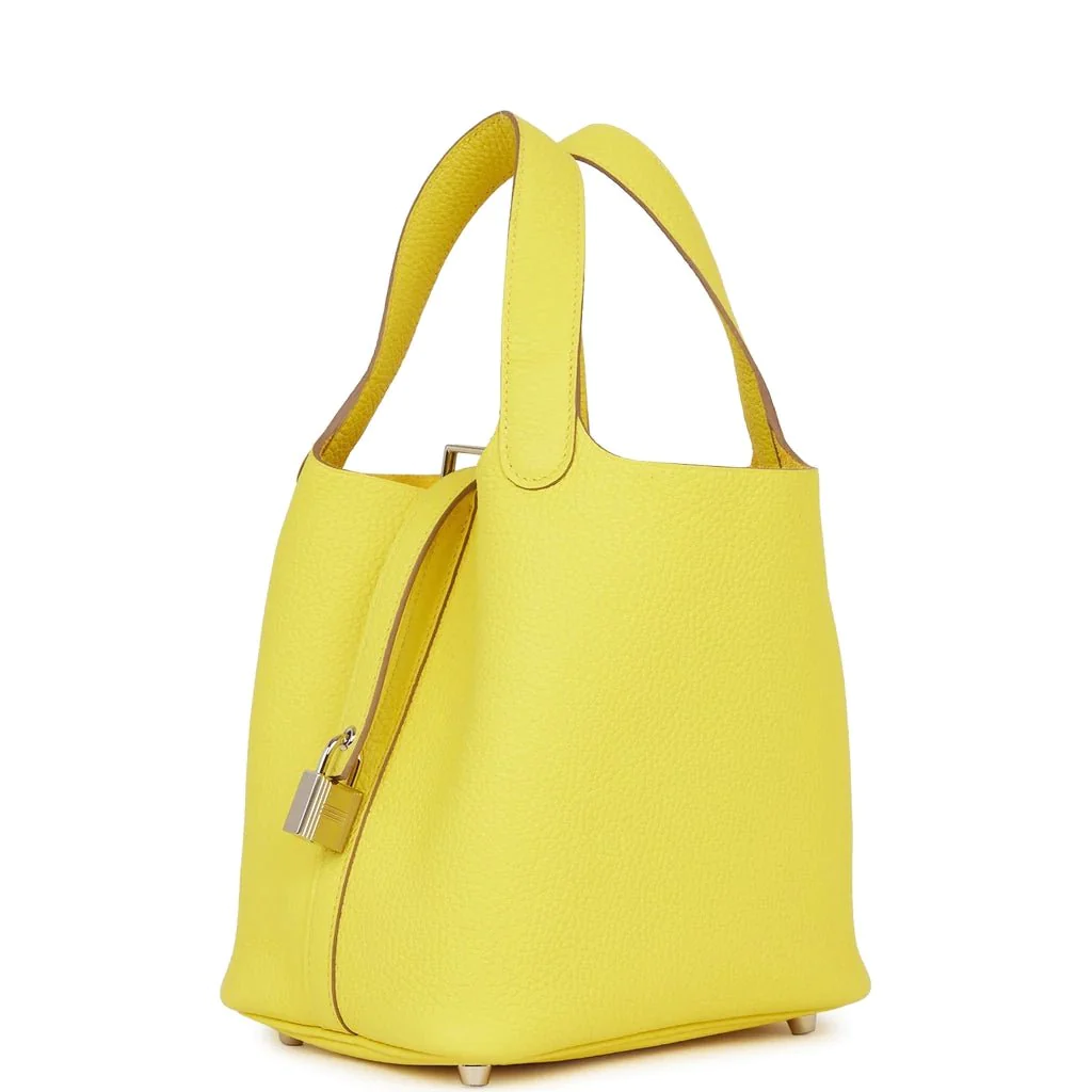 Hermes Picotin Lock 18 Lime Clemence Palladium Hardware