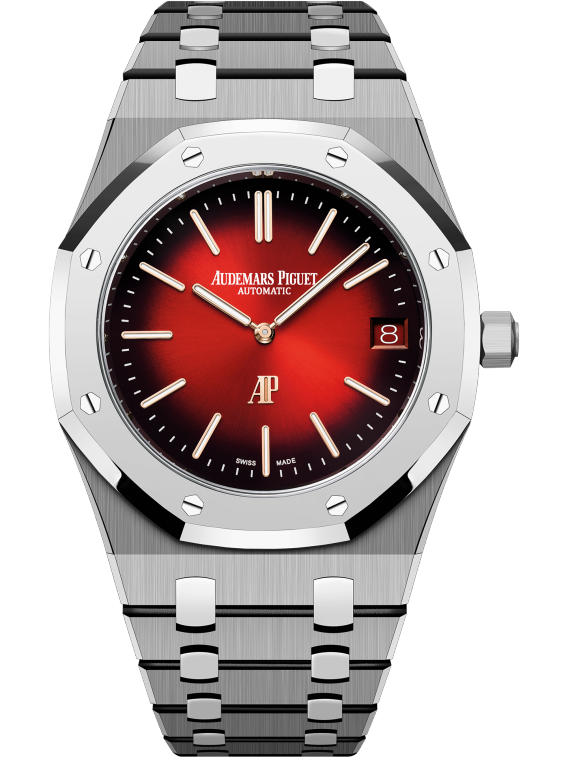 ROYAL OAK “JUMBO” EXTRA-THIN Smoked Burgundy Dial 39mm