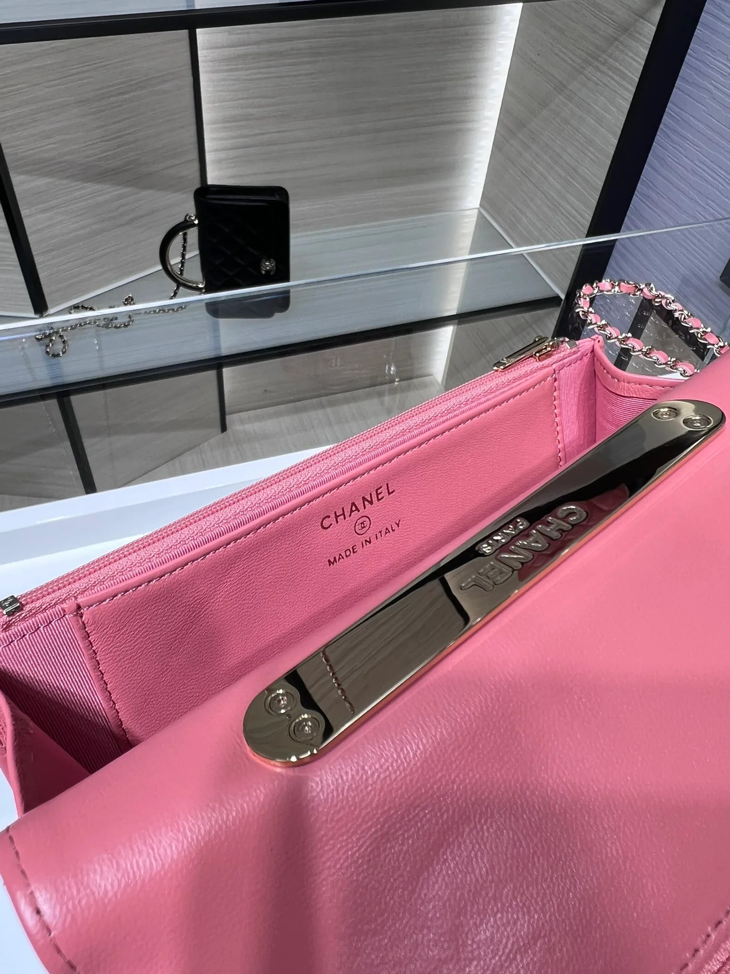 Chanel WOC 19 Chain Wallet Bag Gold Hardware Pink For Women, Women’s Handbags, Shoulder Bags 7.5in/19cm