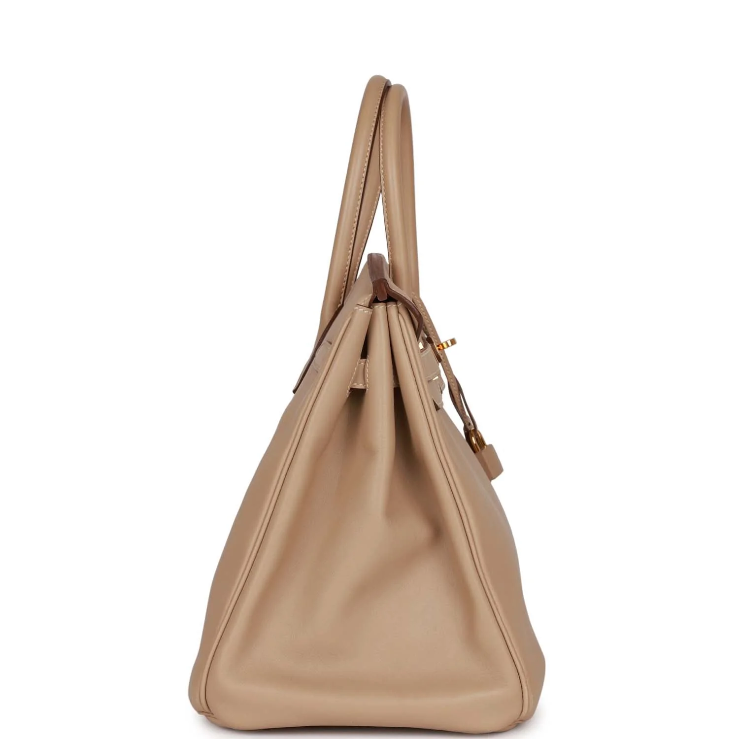 Pre-owned Hermes Birkin 35 Argile Swift Gold Hardware