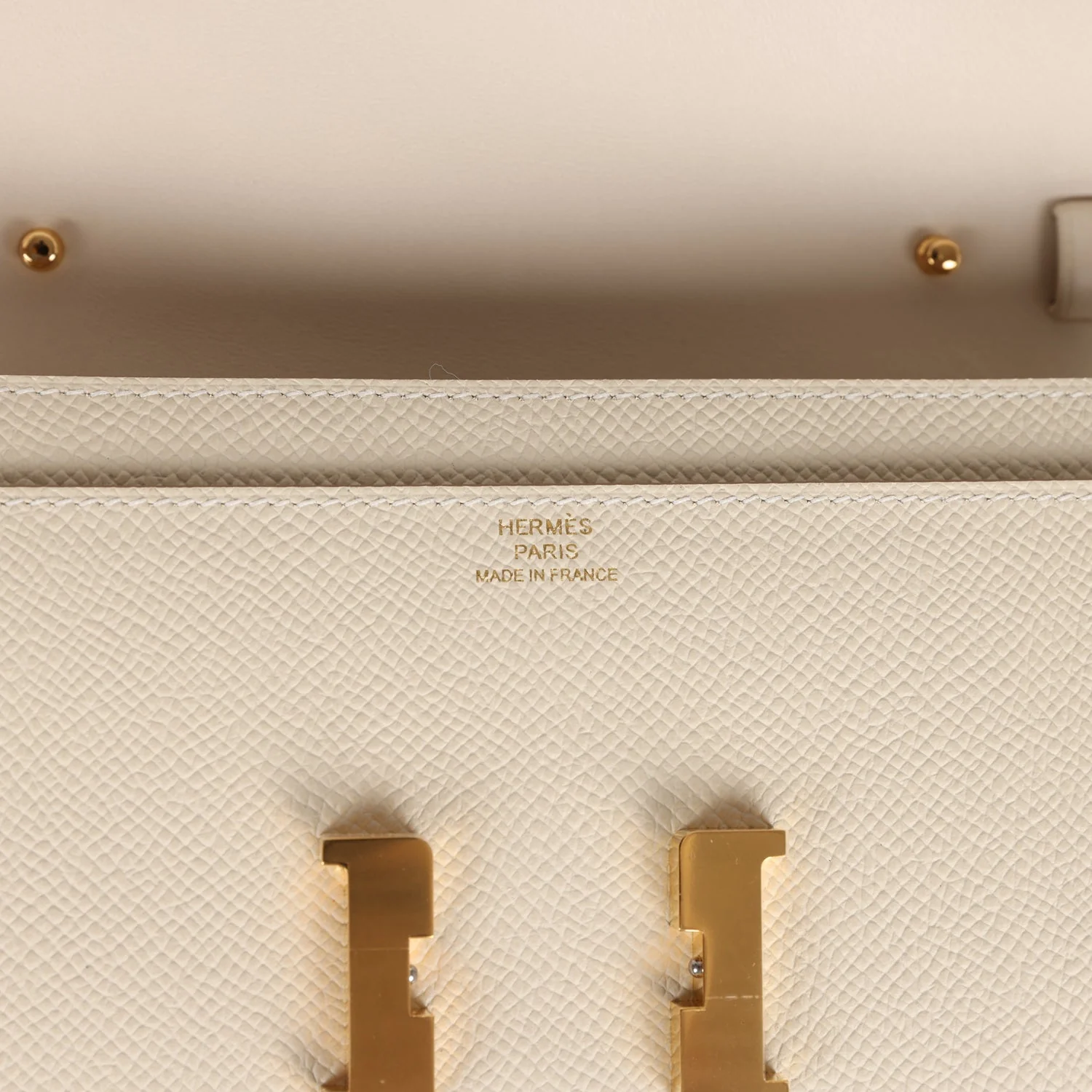 Hermes Constance To Go Wallet Craie Epsom Gold Hardware