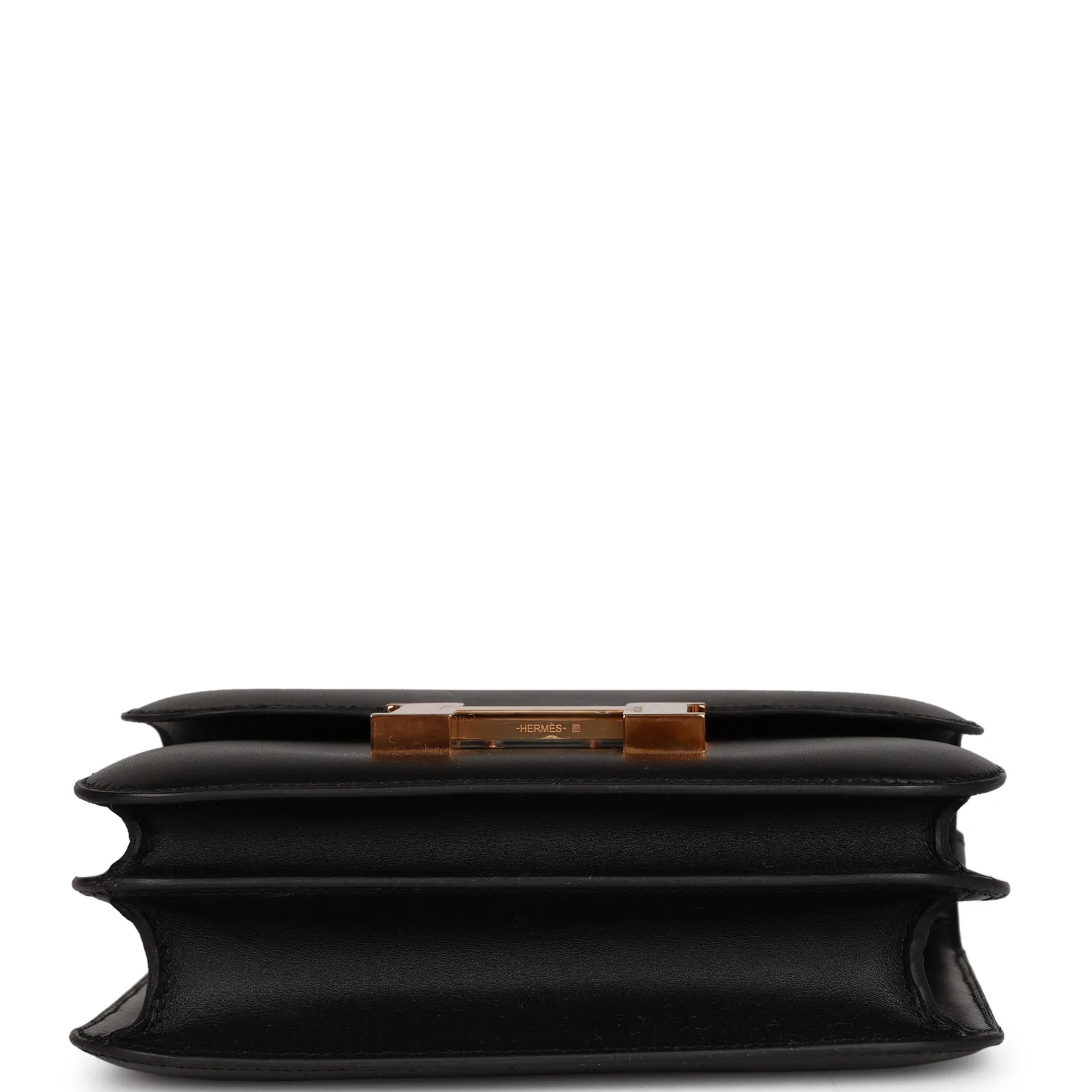 Hermes Constance 18 Black Veau Monsieur Rose Gold Hardware