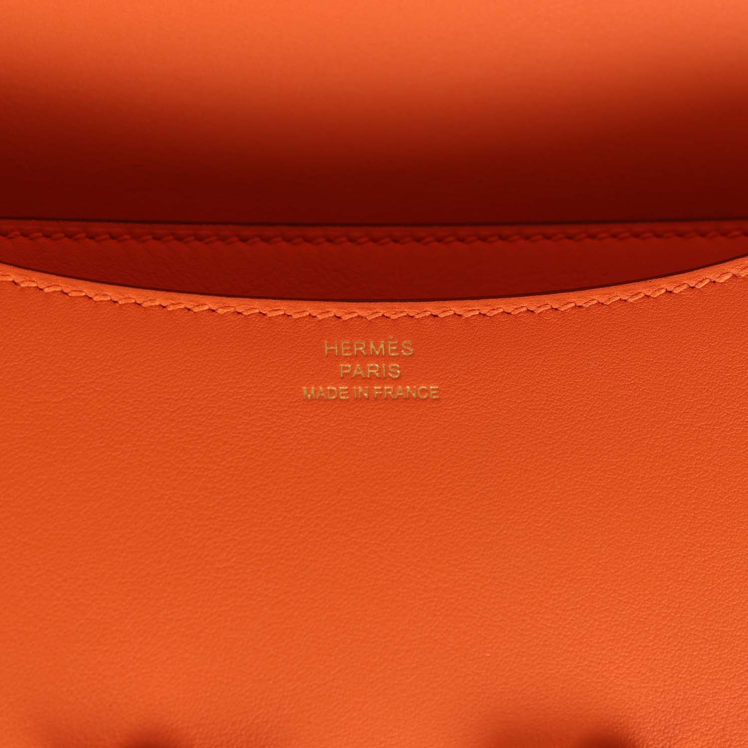 Hermes Constance 18 Orange Swift Gold Hardware