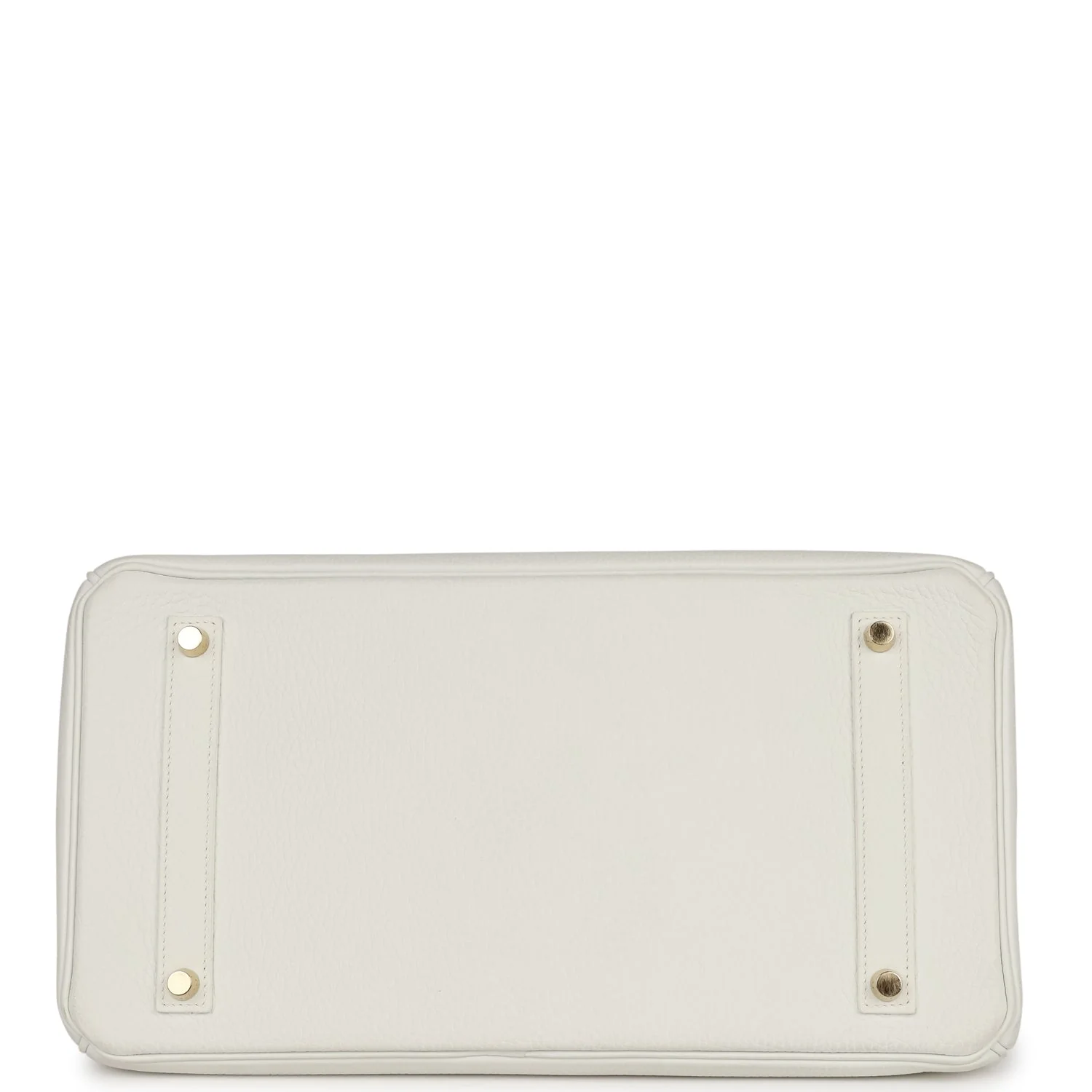 Pre-owned Hermes Birkin 35 White Clemence Gold Hardware