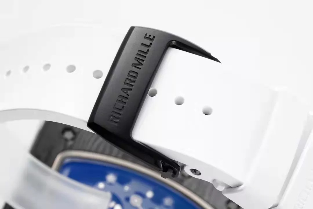 RM055 Skeleton White Dial Black Bezel White Rubber Strap ZF RMUL2