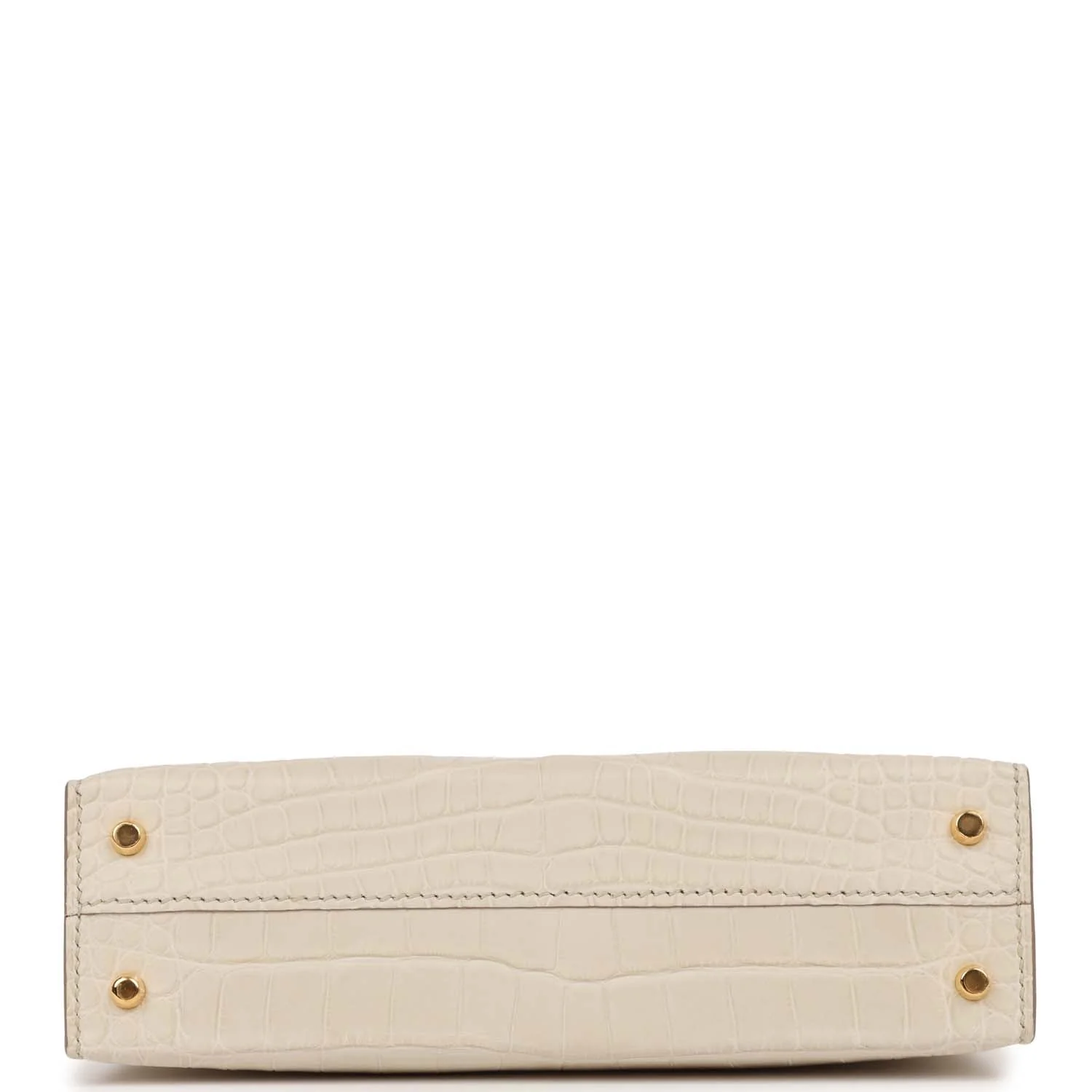 Hermes Kelly Sellier 20 Beton Mate Alligator Gold Hardware