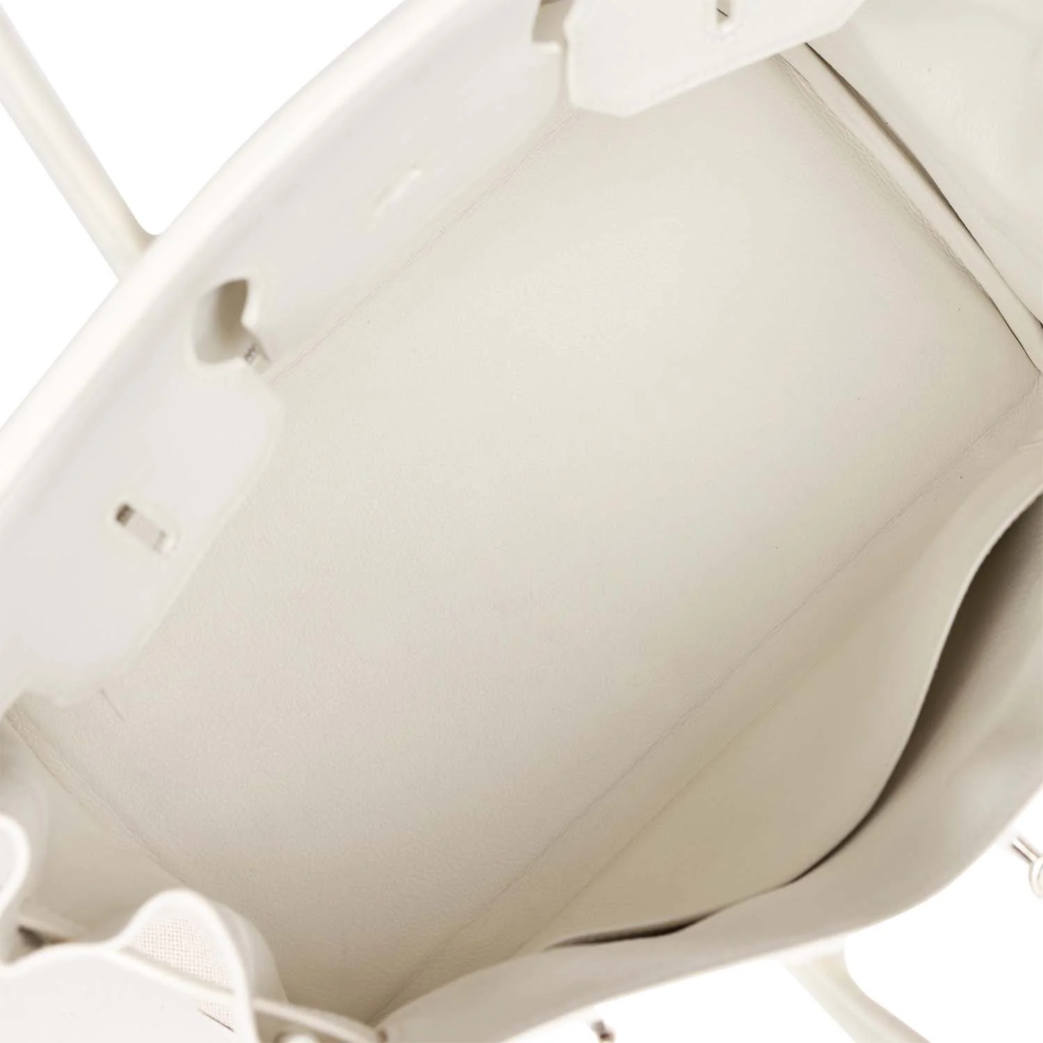 Pre-owned Hermes Birkin 35 White Gulliver and Toile H Palladium Hardware