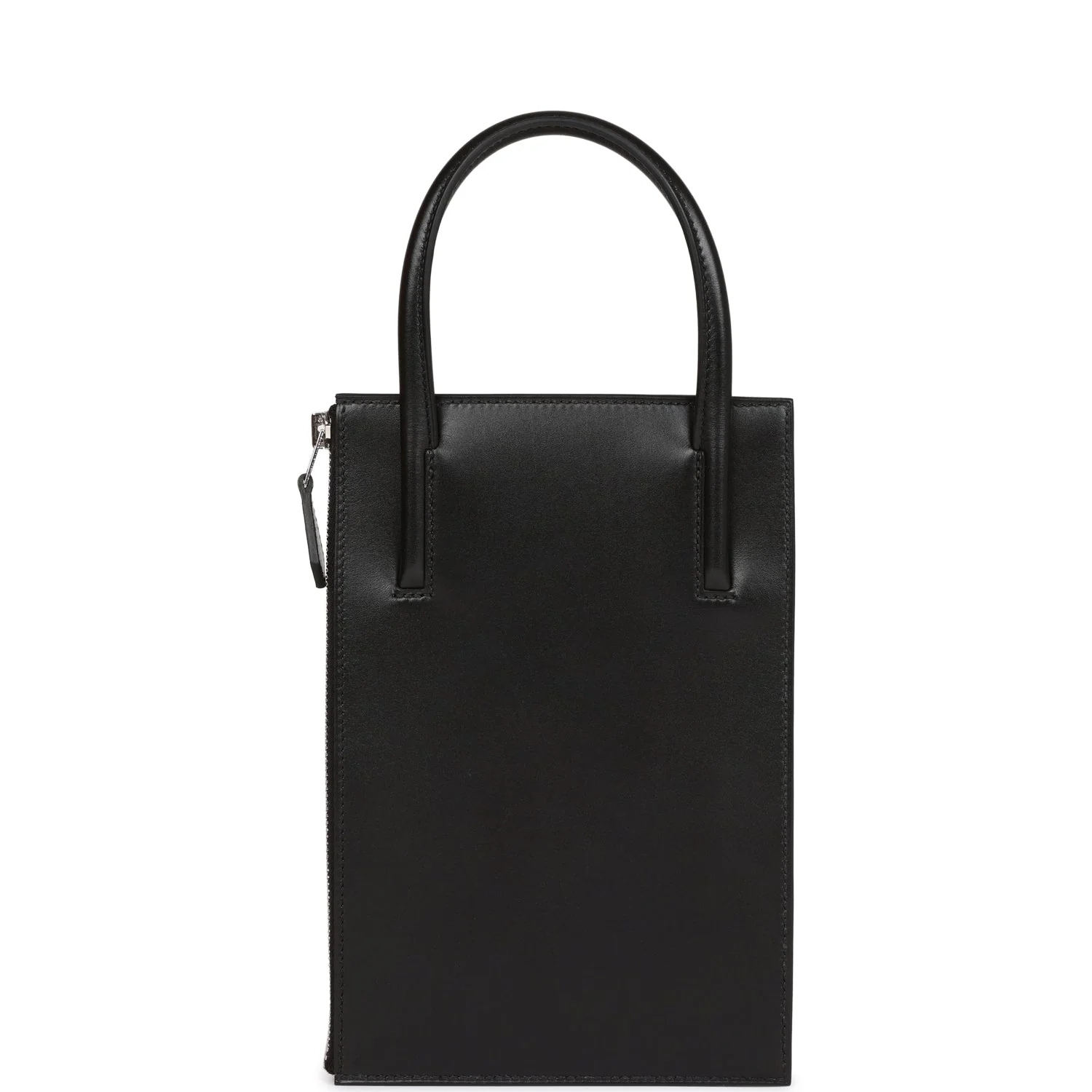 Hermes Cadena Lock Bag Black Tadelakt Palladium Hardware