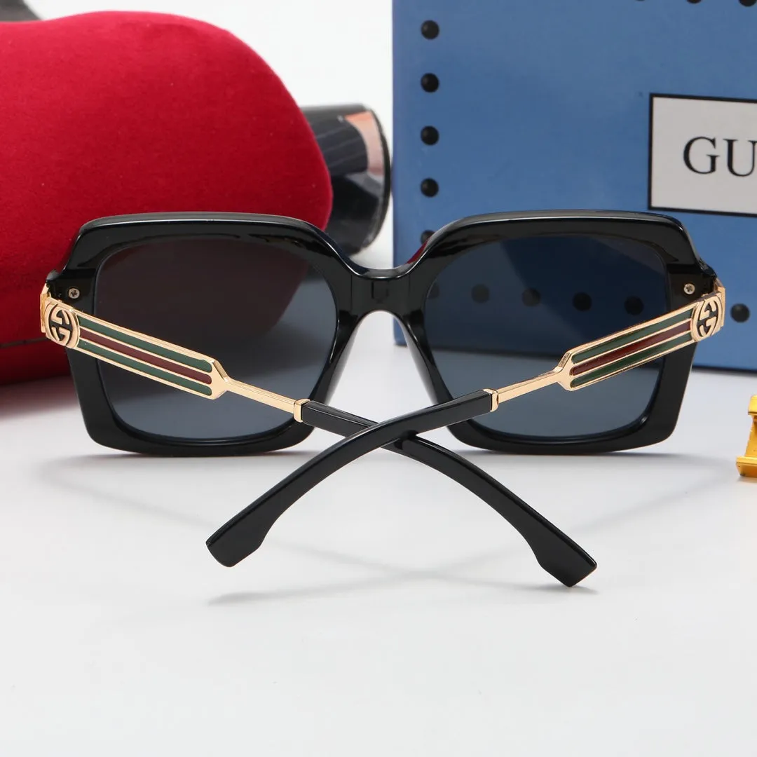 5-color fashion GG printing stripe polarized sunglasses with temples
