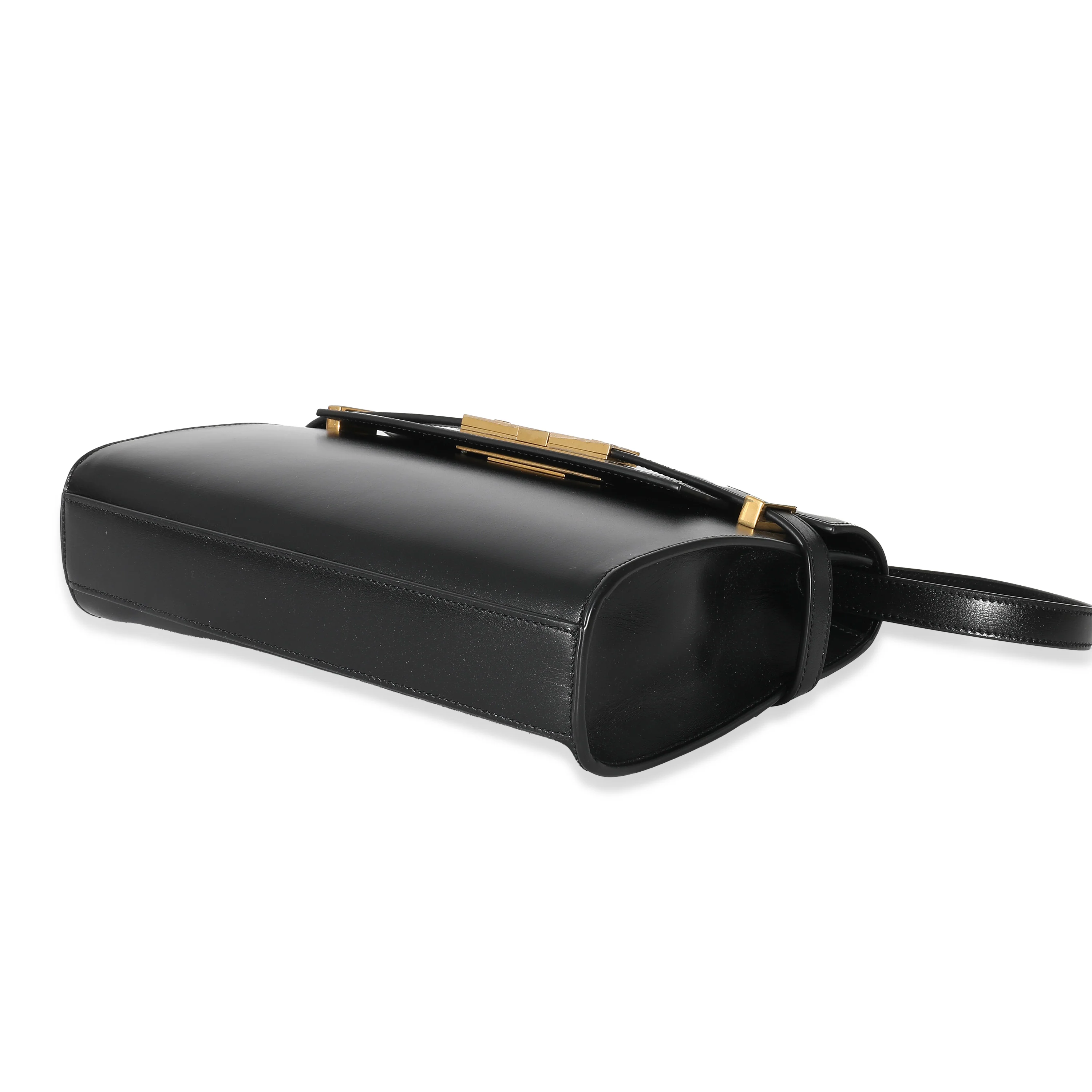 Saint Laurent Black Box Leather Small Manhattan Bag