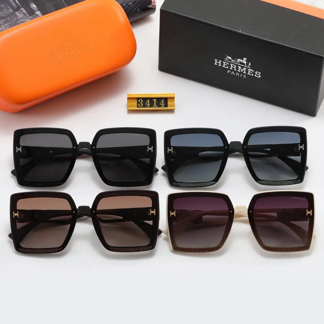 4 color fashion big H hollow temple polarized sunglasses