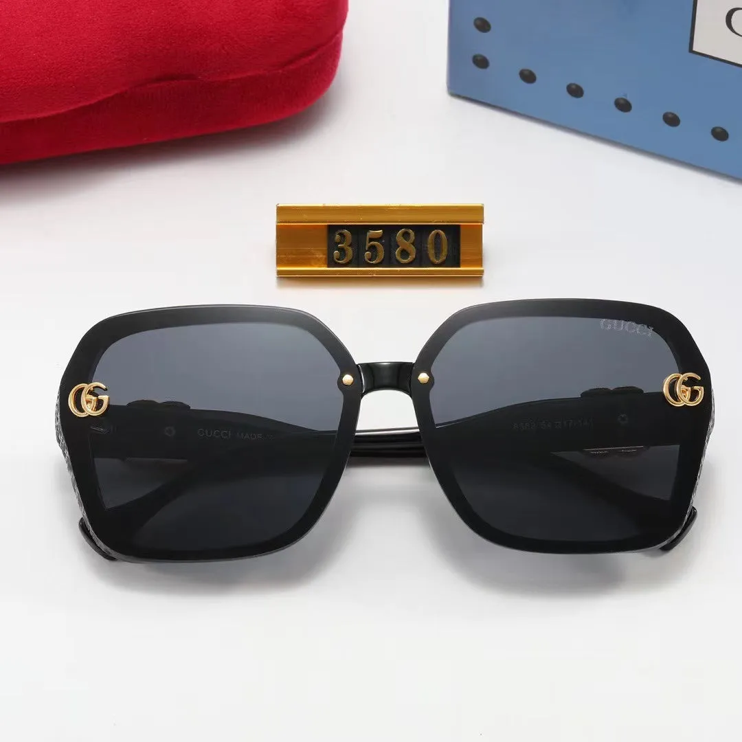 5-Color Fashion GG Round Frame Sunglasses Polarized