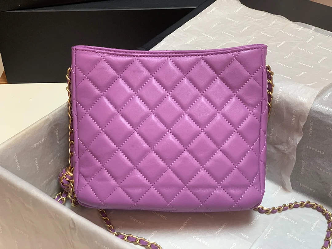 Chanel Hobo Handbag Purple Bag For Women 16cm/6in