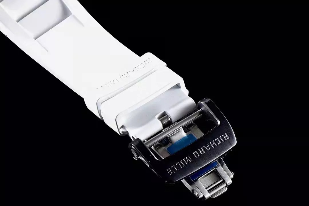 RM 35-01 Black Bezel Blue Dial White Rubber Strap KV RUML3