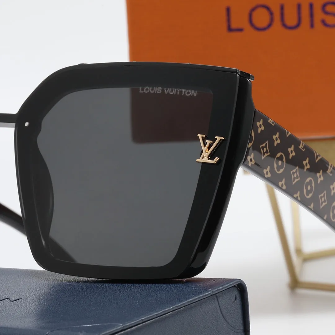 3 color fashion four-leaf clover print temple polarized sunglasses