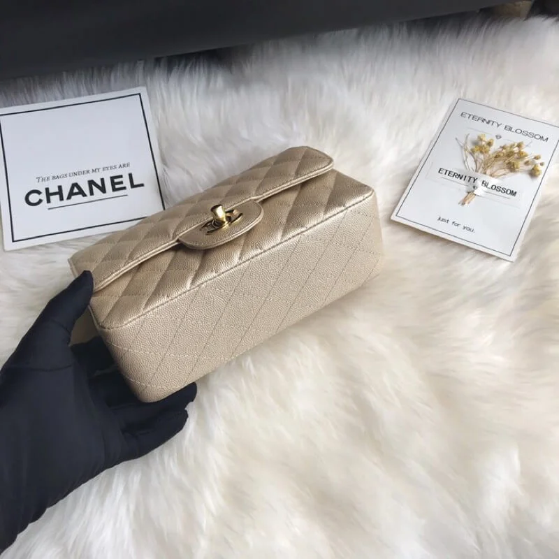 Chanel Caviar Calfskin 20Cm Class-Flap Bag 1116