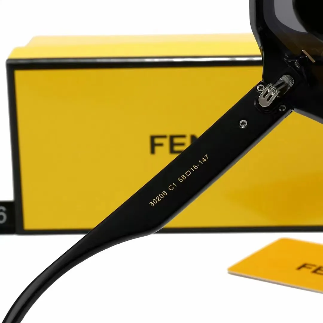 4-color fashion double F letter LOGO polarized sunglasses