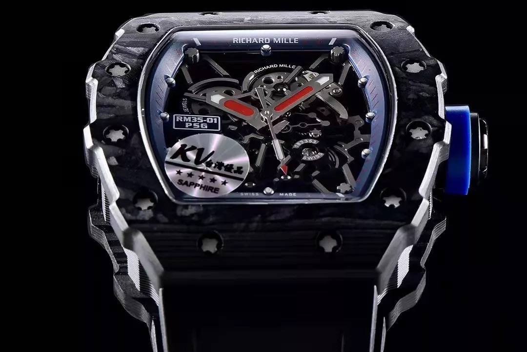 RM 35-01 Black Bezel Blue Dial Black Rubber Strap KV RUML3