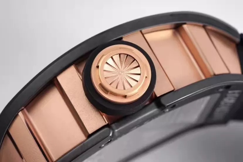 RM 52-01 Skull Black Dial Black Bezel Black Rubber Strap JB Tourbillon