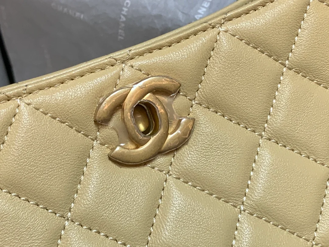 Chanel Hobo Handbag Beige Bag For Women 16cm/6in