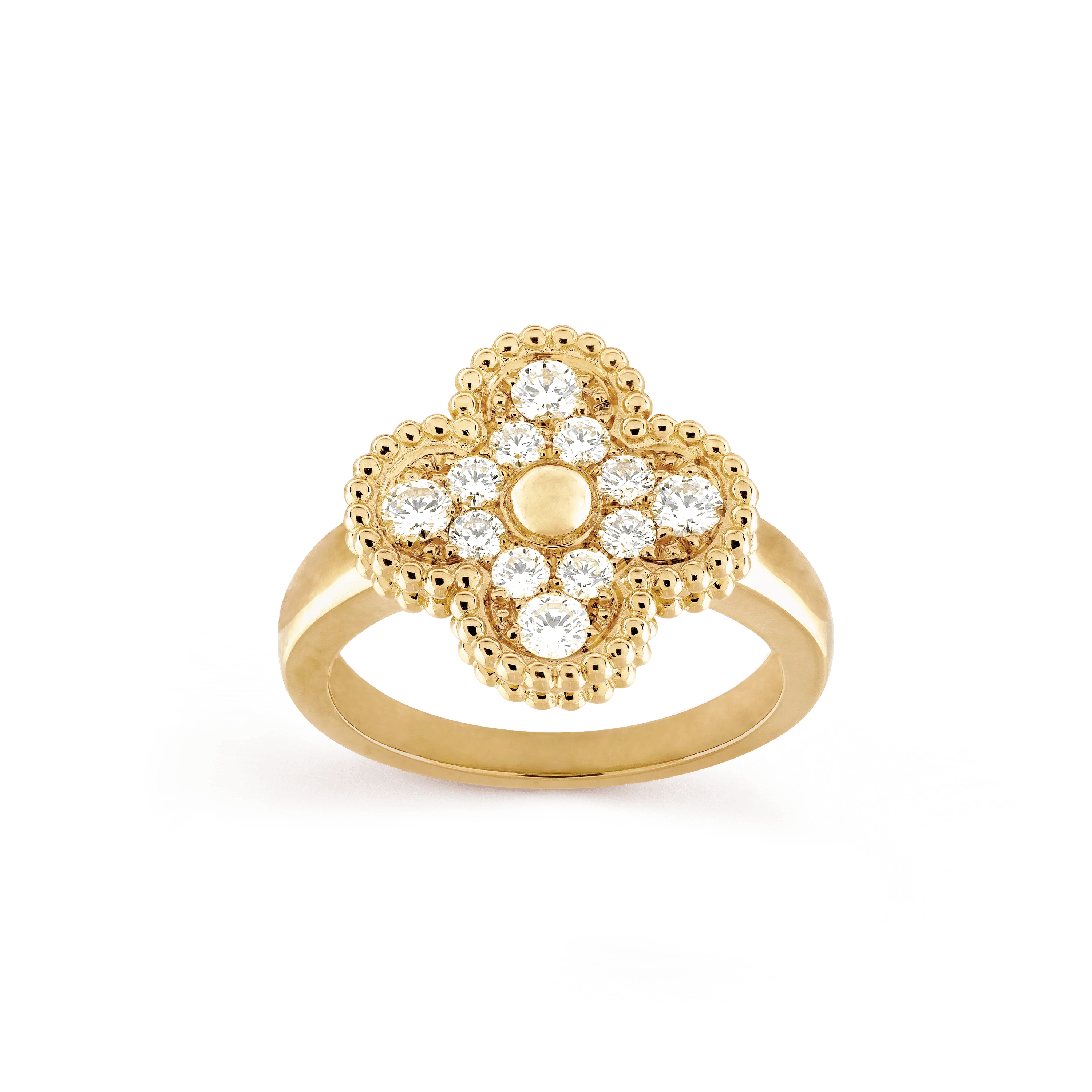 Alhambra ring yellow gold, Diamond
