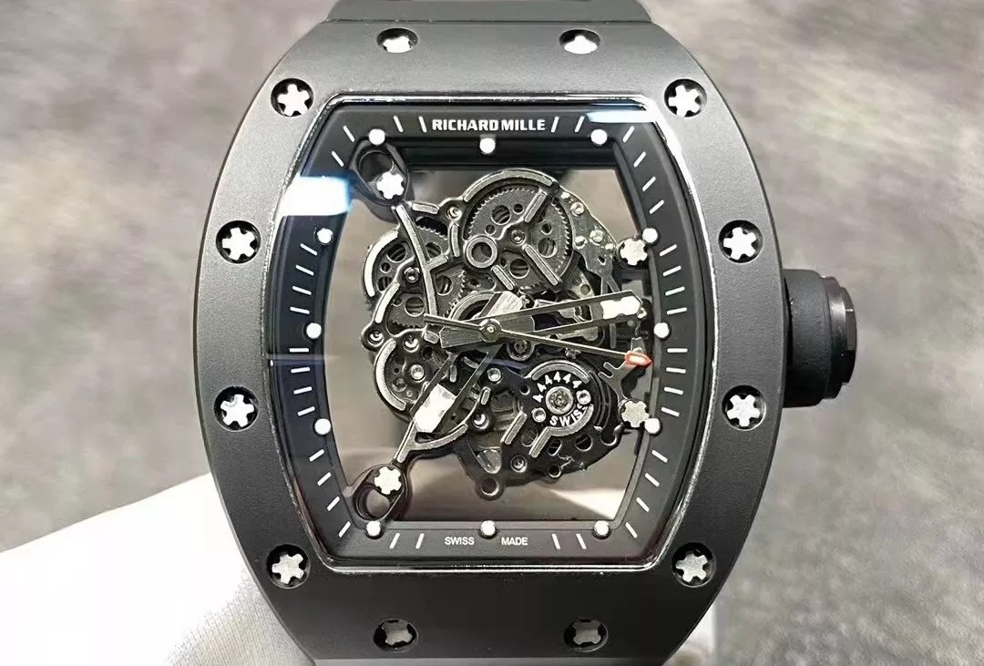 RM055 Skeleton Black Dial Black Bezel Black Rubber Strap KV RMUL2
