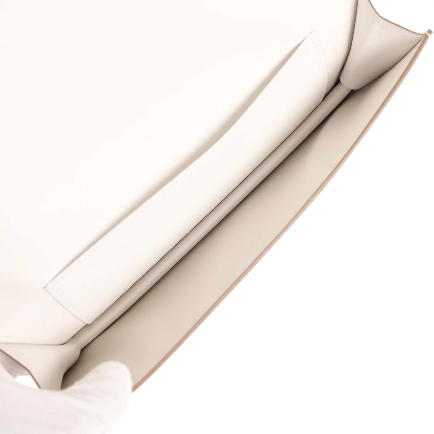 Hermes Shadow Kelly Cut Gris Pale Swift