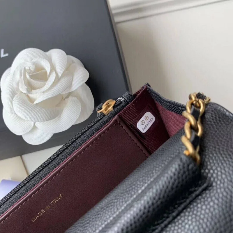 Chanel Caviar Quilted Wallet On Chain W-A33814