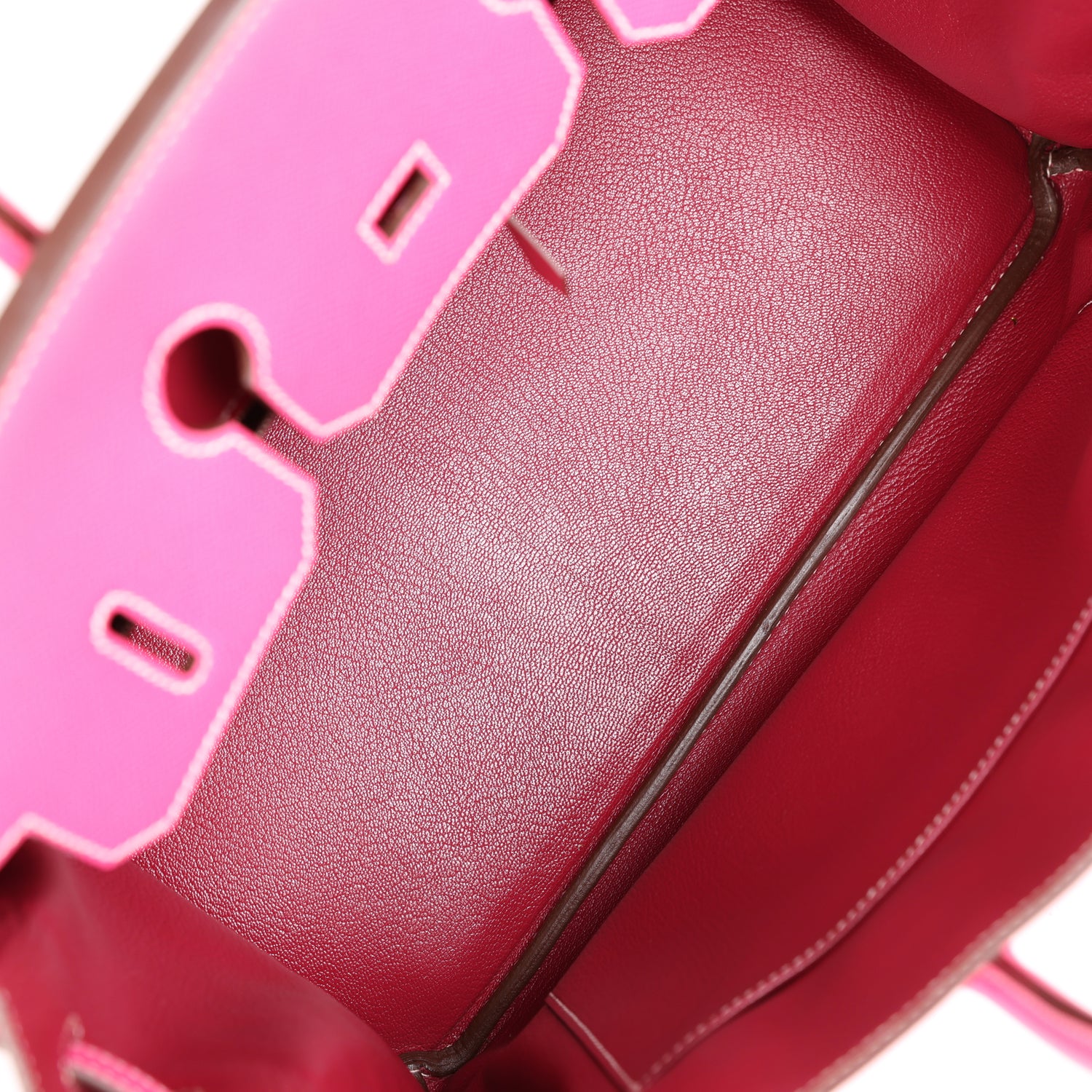 Pre-owned Hermes Birkin 35 Rose Tyrien Candy Epsom Palladium Hardware