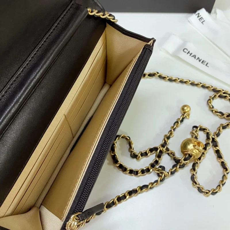 Chanel W-With -Details On Strap Ap1450 In Lambskin