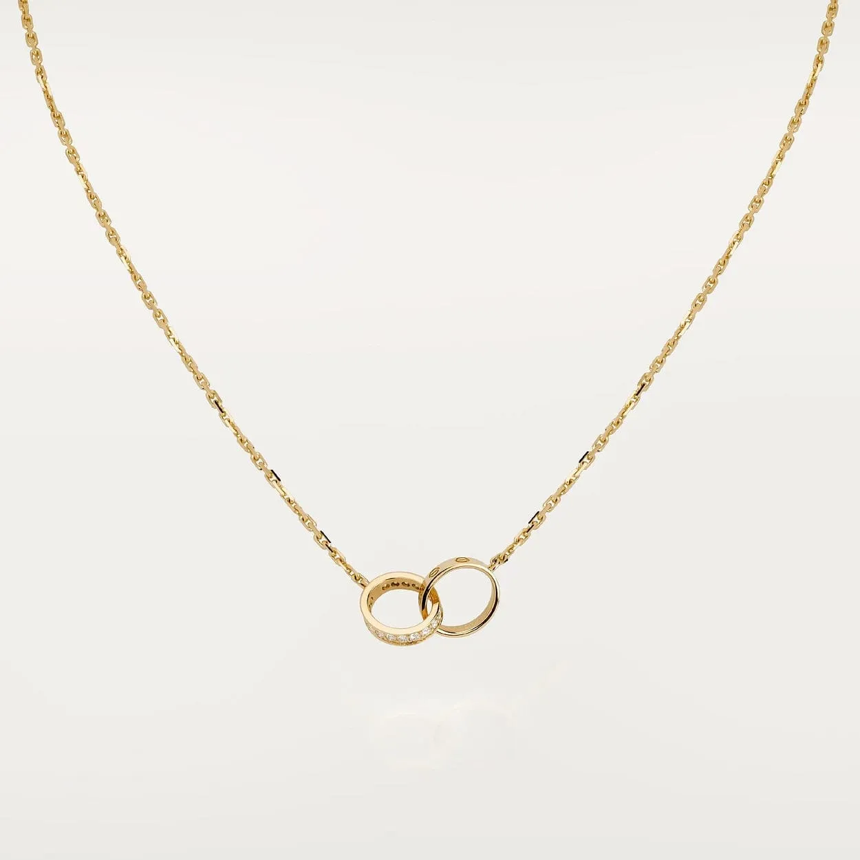 car Love Necklace Interlocking 2 Circles Necklace