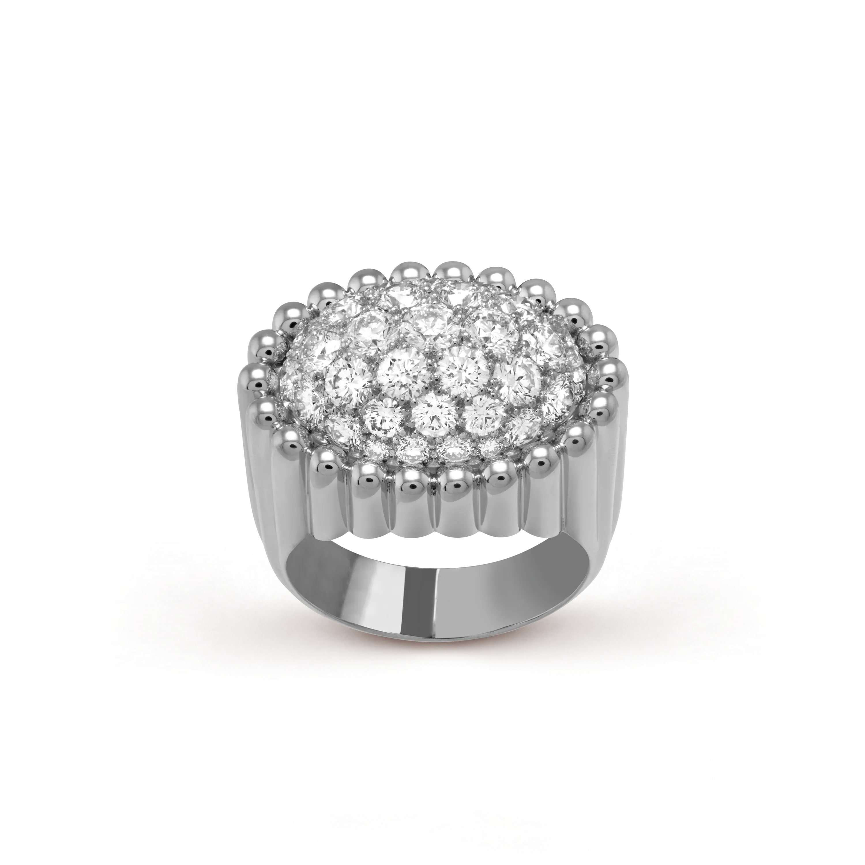 Perlée diamonds pavé ring