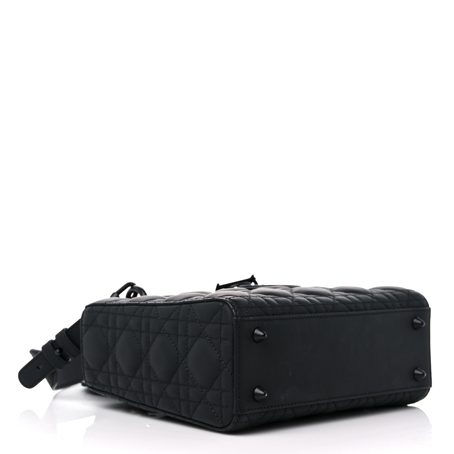 Ultra Matte Calfskin Cannage Small My ABCDior Lady Dior Black