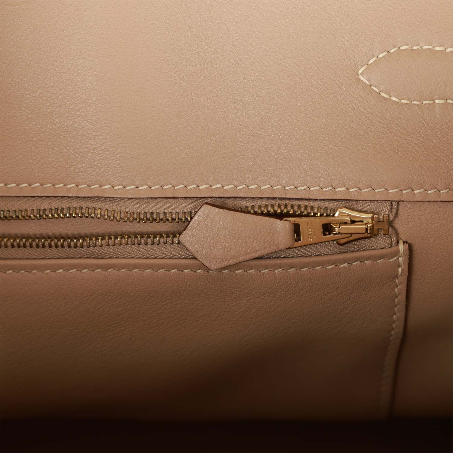 Pre-owned Hermes Birkin 35 Argile Swift Gold Hardware