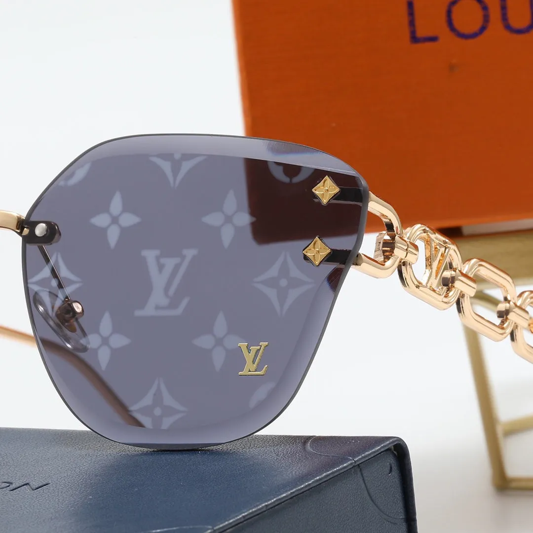 4 Colors Fashion Stitching Hollow Letter Polarized Sunglasses