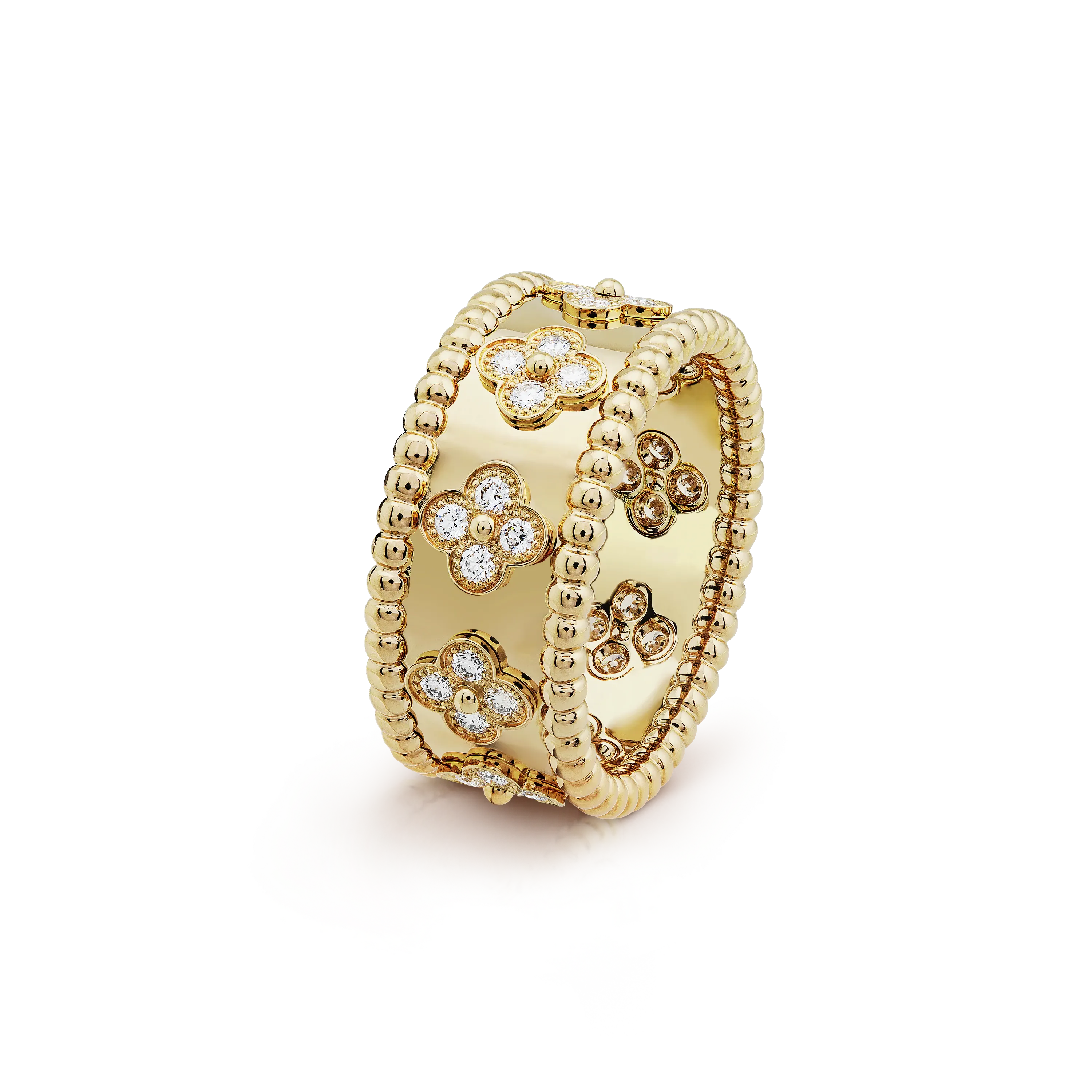 Perlée clovers ring