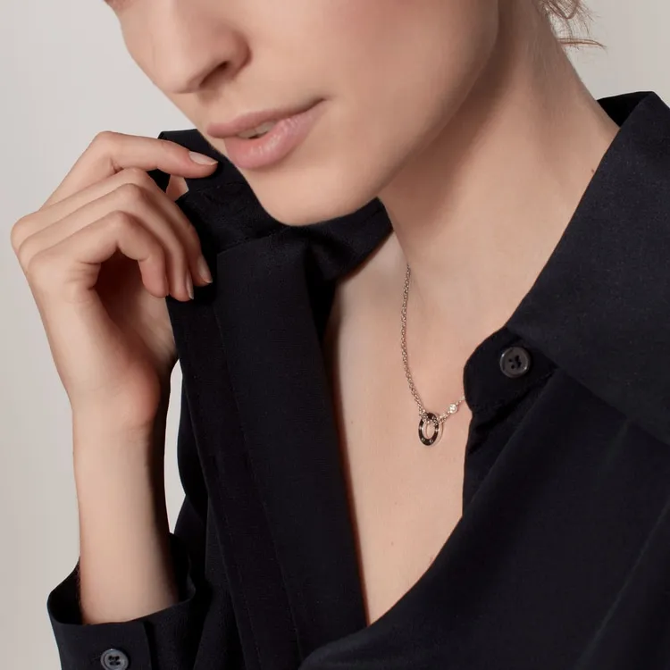 LOVE NECKLACE, 2 DIAMONDS