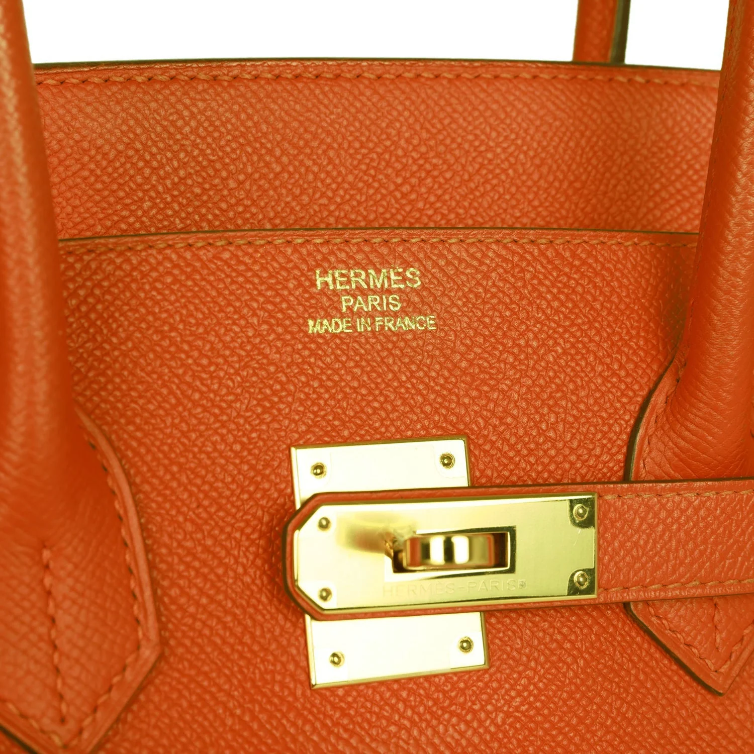 Pre-owned Hermes Birkin 35 Feu Epsom Gold Hardware